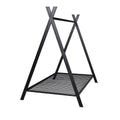 House Bed Tent Bed Frame Twin Size Metal Floor Play House Bed With Slat For Kids Girls Boysno Box Spring Needed Black Black Metal