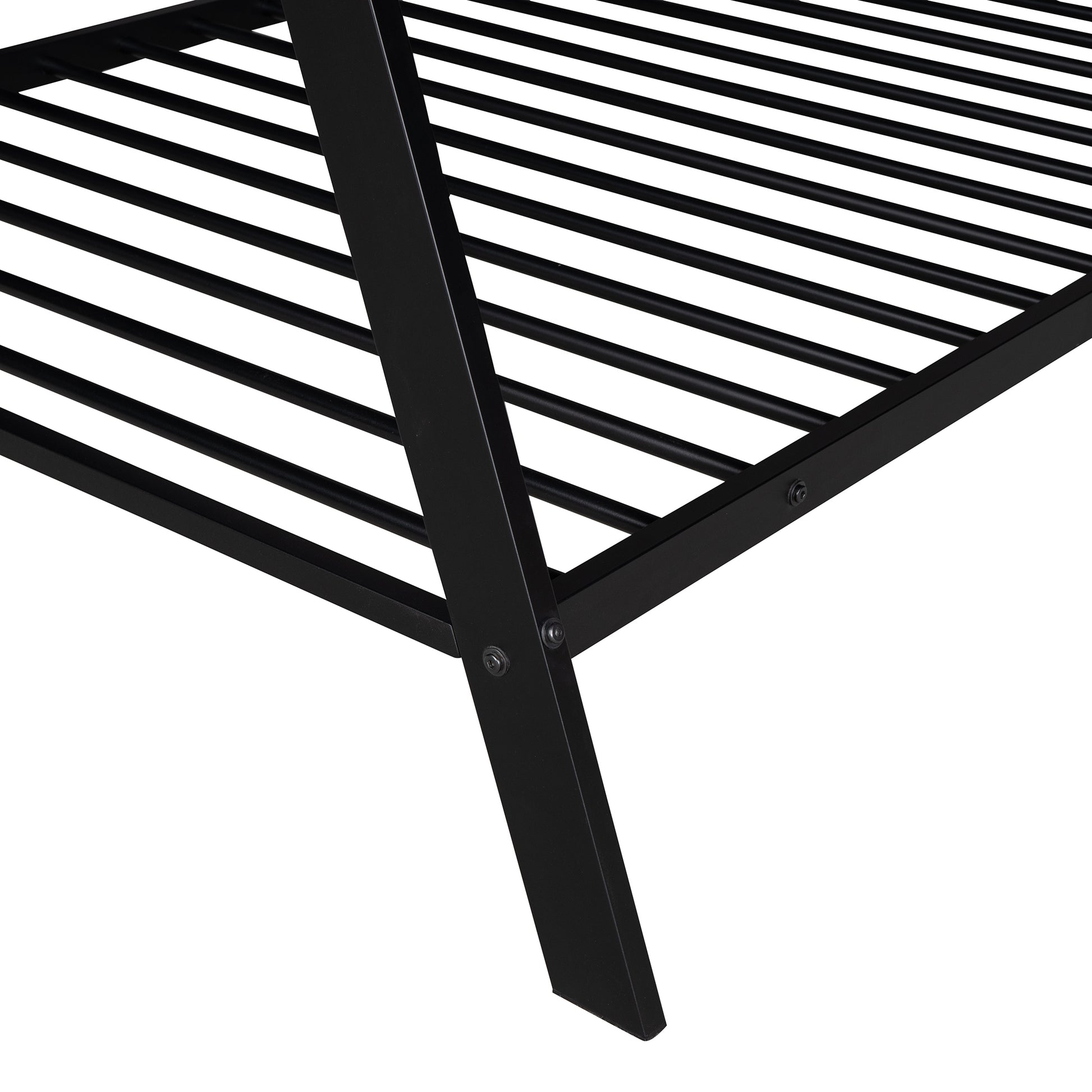 House Bed Tent Bed Frame Twin Size Metal Floor Play House Bed With Slat For Kids Girls Boysno Box Spring Needed Black Black Metal