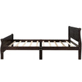 Full Size Wood Platform Bed With Headboard And Wooden Slat Support Espresso Espresso Solid Wood