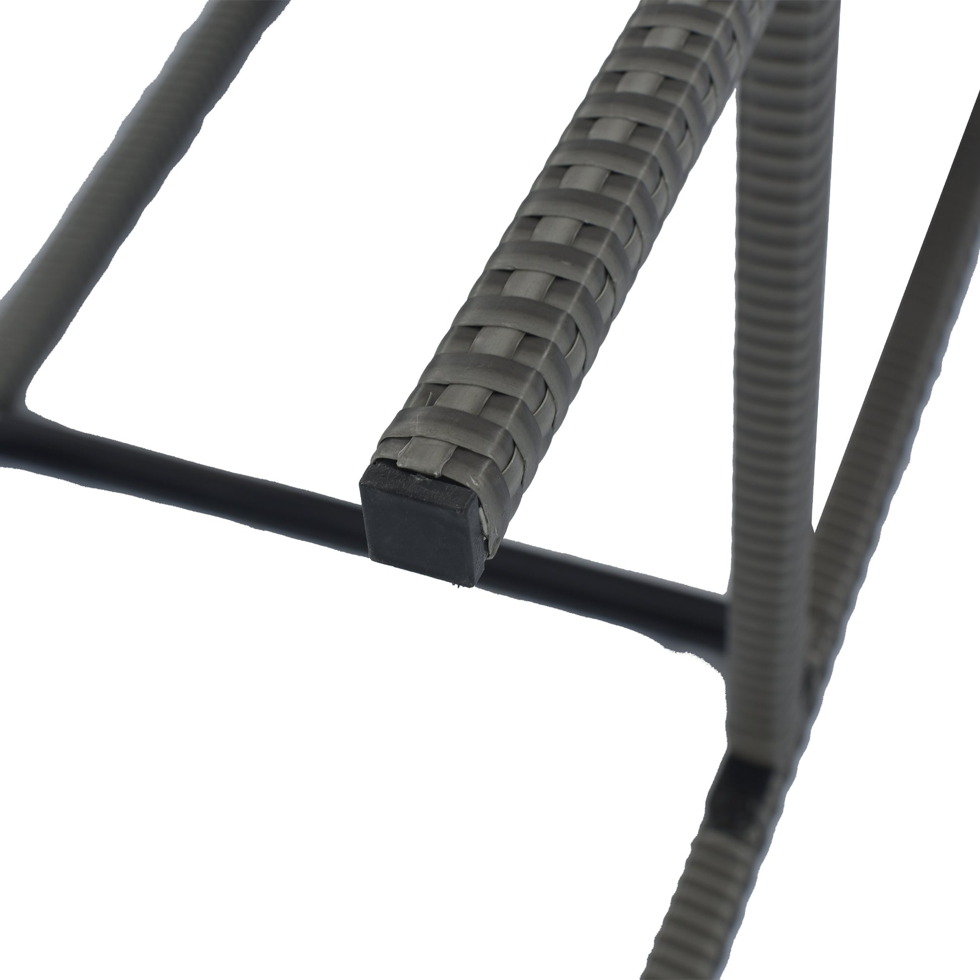 5 Pieces Outdoor Patio Wicker Bar Set, Bar Height Chairs With Non Slip Feet And Fixed Rope, Removable Cushion, Acacia Wood Table Top, Brown Wood And Gray Wicker Yes Gray Wicker