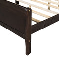 Queen Size Wood Platform Bed With Headboard And Wooden Slat Support Espresso Espresso Solid Wood