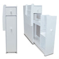 Bathroom Storage Cabinet Side Cabinet Space Saving Cabinet,White White Mdf