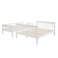 Stairway Twin Over Full Bunk Bed With Storage And Guard Rail For Bedroom, White Color Old Sku :Lp000019Aak White Solid Wood