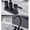 Bathroom Faucet Oil Rubbed Bronze 2 Handle Bathroom Sink Faucet 360 Degree High Arc Swivel Oil Rubbed Bronze Stainless Steel