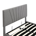 Full Size Upholstered Platform Bed With A Hydraulic Storage System Gray Gray Upholstered