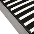 Full Size Upholstered Platform Bed With A Hydraulic Storage System Gray Gray Upholstered
