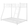 Metal Floor Bunk Bed, Twin Over Full,White Old Sku:Mf193244Aak White Metal