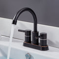 Bathroom Faucet Oil Rubbed Bronze 2 Handle Bathroom Sink Faucet 360 Degree High Arc Swivel Oil Rubbed Bronze Stainless Steel