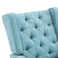 Coolmore Nursery Rocking Chair Upholstered Mid Century Modern Rocker Oversized Armchair For Living Room With Solid Wood Base Mint Green Mint Green Foam Polyester