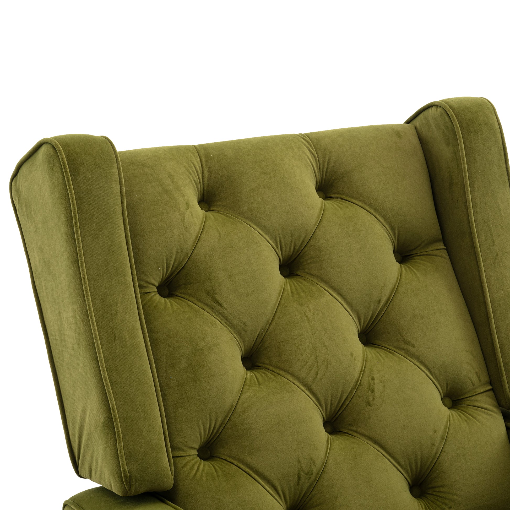 Coolmore Living Room Comfortable Rocking Chair Accent Chair Olive Polyester