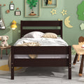 Twin Bed With Headboard And Footboard,Espresso Twin Espresso Pine