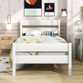 Twin Bed With Headboard And Footboard,White Twin White Pine