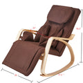 Full Massage Function Air Pressure Comfortable Relax Rocking Chair, Lounge Chair Relax Chair With Cotton Fabric Cushion Brown Brown Linen