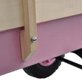 Outdoor Wagon All Terrain Pulling W Wood Railing Air Tires Garden Cart Pink Garden & Outdoor Steel