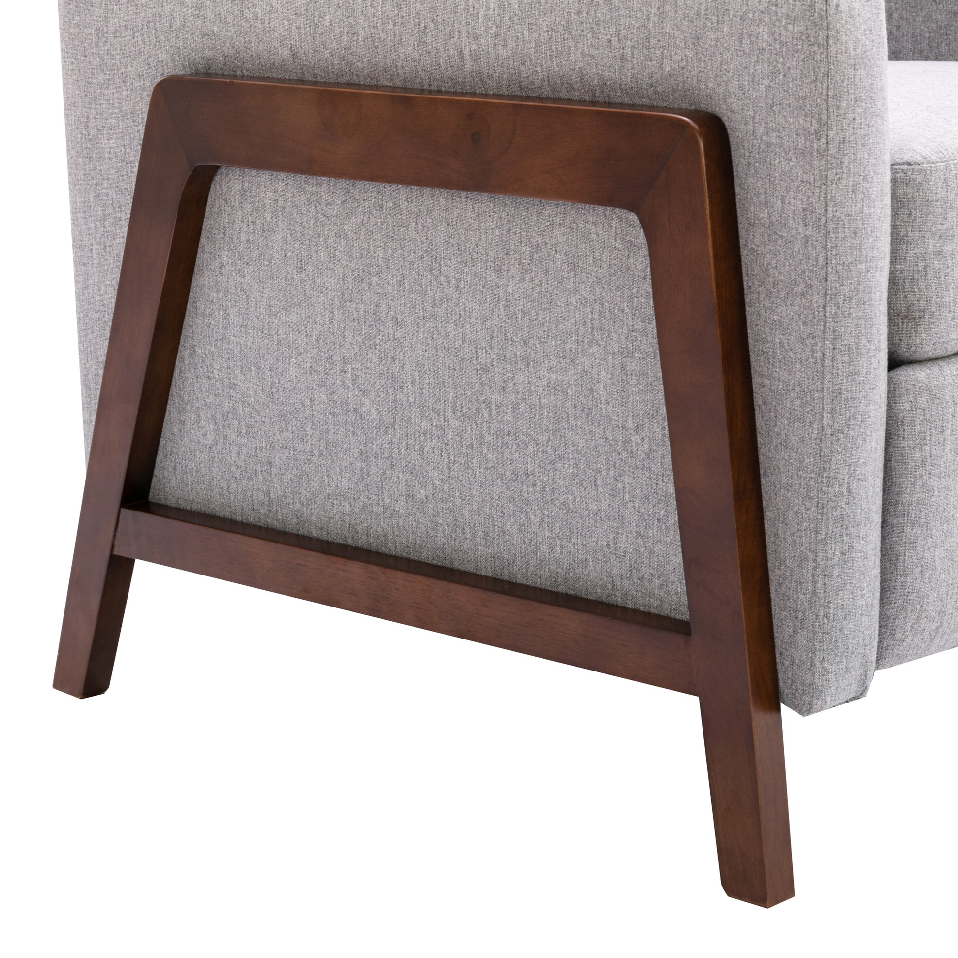 Wood Framed Upholstered Recliner Chair Adjustable Home Theater Seating With Thick Seat Cushion And Backrest Modern Living Room Recliners, Gray Old Sku:Pp289527Aae Gray Linen