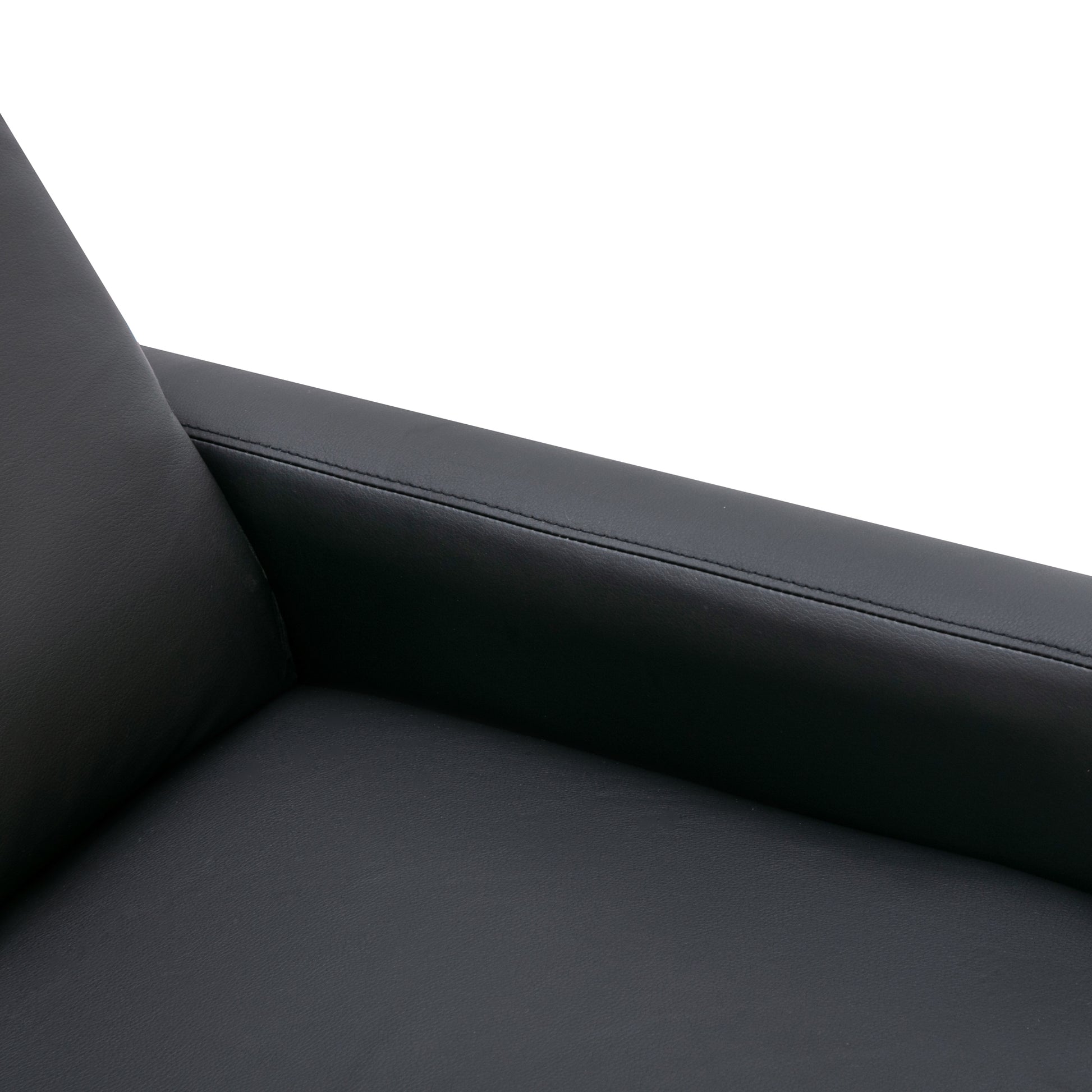 Set Of Two Wood Framed Pu Leather Recliner Chair Adjustable Home Theater Seating With Thick Seat Cushion And Backrest Modern Living Room Recliners, Black Black Pu Pu