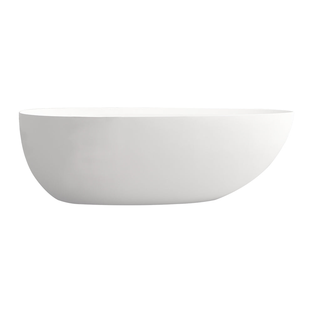 1800Mm Solid Surface Stone Soaking Tub Bathroom Freestanding Bathtub For Adult White Solid Surface