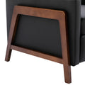 Set Of Two Wood Framed Pu Leather Recliner Chair Adjustable Home Theater Seating With Thick Seat Cushion And Backrest Modern Living Room Recliners, Black Black Pu Pu