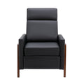 Wood Framed Pu Leather Recliner Chair Adjustable Home Theater Seating With Thick Seat Cushion And Backrest Modern Living Room Recliners, Black Old Sku:Pp289527Aab Black Pu Pu