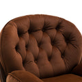 Accent Chair Tv Chair Living Room Chair With Ottoman Brown Brown Foam Upholstered