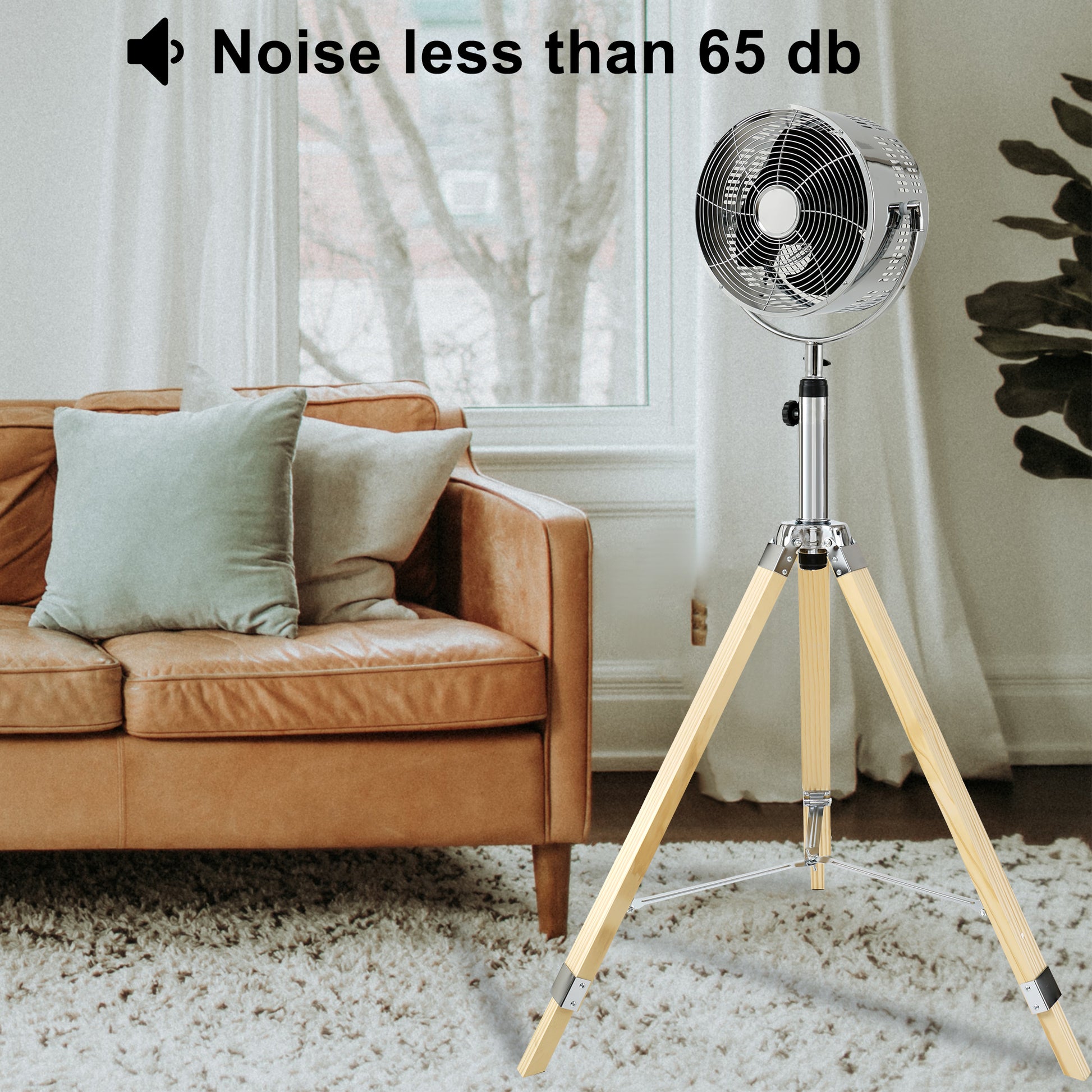 Simple Deluxe Tripod Pedestal Fan, 3 Speed Adjustment, Multiple Wide Angle Standing Fan, Suitable For Bedroom, Living Room And Office, Silver 10 Inch, 10 Inch Silver Metal