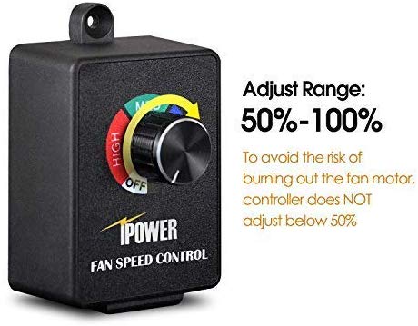 Ipower 12 Inch Variable Shutter Exhaust Fan Aluminum With Speed Controller And Power Cord Kit, 1620Rpm, 940 Cfm, 2 Pack, Silver Silver Aluminium