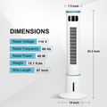 Simple Deluxe Mist Tower Fan, 12 Speeds & 3 Modes Settings Standing Fan15 Hour Timing Closure Cooling Fan, Low Noise, 43 Inches, White White Plastic