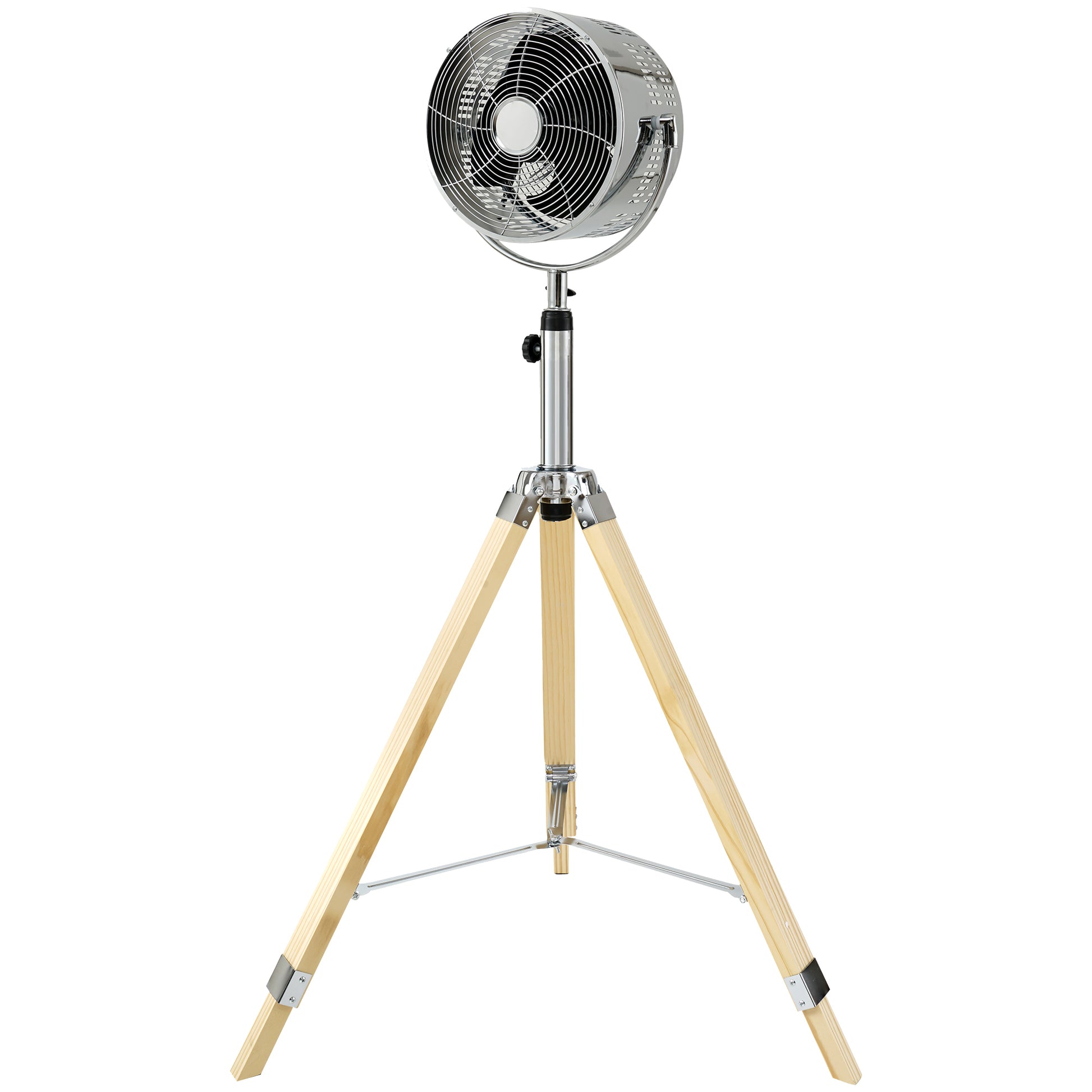 Simple Deluxe Tripod Pedestal Fan, 3 Speed Adjustment, Multiple Wide Angle Standing Fan, Suitable For Bedroom, Living Room And Office, Silver 10 Inch, 10 Inch Silver Metal