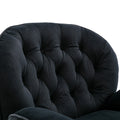 Accent Chair Tv Chair Living Room Chair With Ottoman Black Black Foam Upholstered