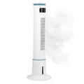 Simple Deluxe Mist Tower Fan, 12 Speeds & 3 Modes Settings Standing Fan15 Hour Timing Closure Cooling Fan, Low Noise, 43 Inches, White White Plastic