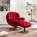 Accent Chair Tv Chair Living Room Chair With Ottoman Dark Red Red Foam Upholstered