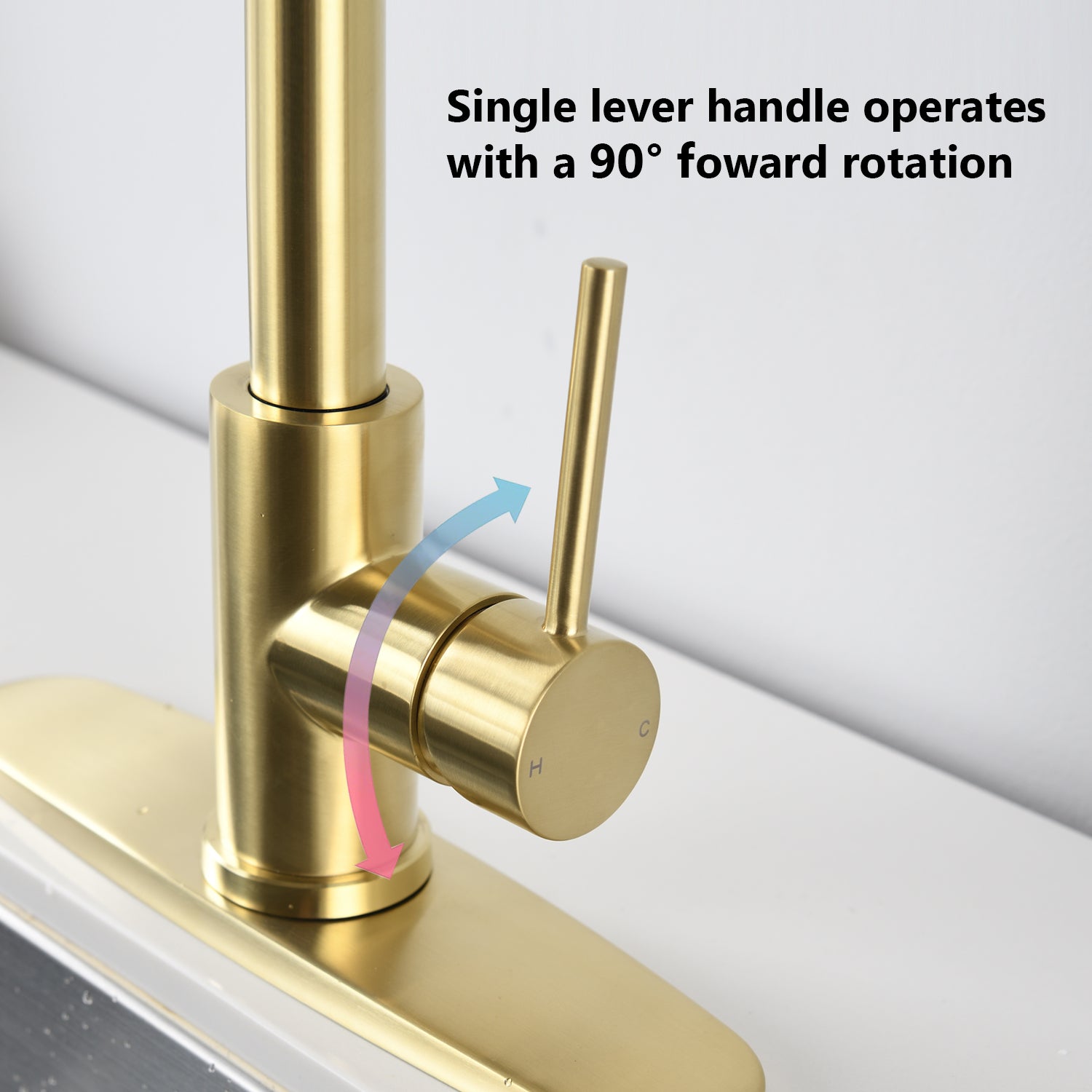 Stainless Steel Pull Down Kitchen Faucet With Sprayer Brushed Gold Brushed Gold Stainless Steel