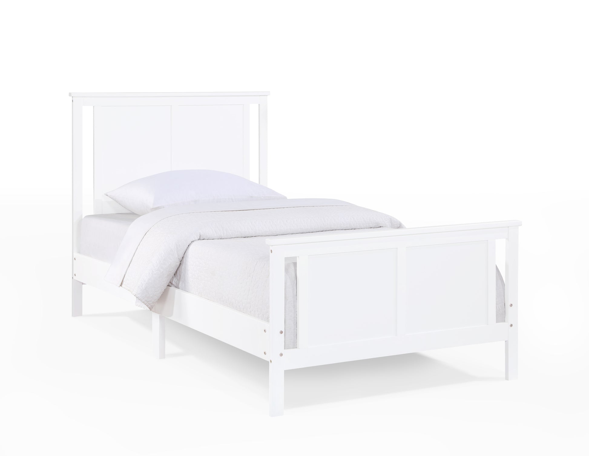 Connelly Twin Bed White Rockport Gray White Solid Wood