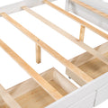 Full Over Full Bunk Bed With Ladders And Two Storage Drawers White Old Sku:Lt000365Aak White Solid Wood