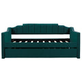 Upholstered Twin Daybed With Trundle,Green Old Sku:Sm000218Aaf Green Upholstered