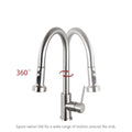 Stainless Steel Pull Down Kitchen Faucet With Sprayer Brushed Nickel Brushed Nickel Stainless Steel