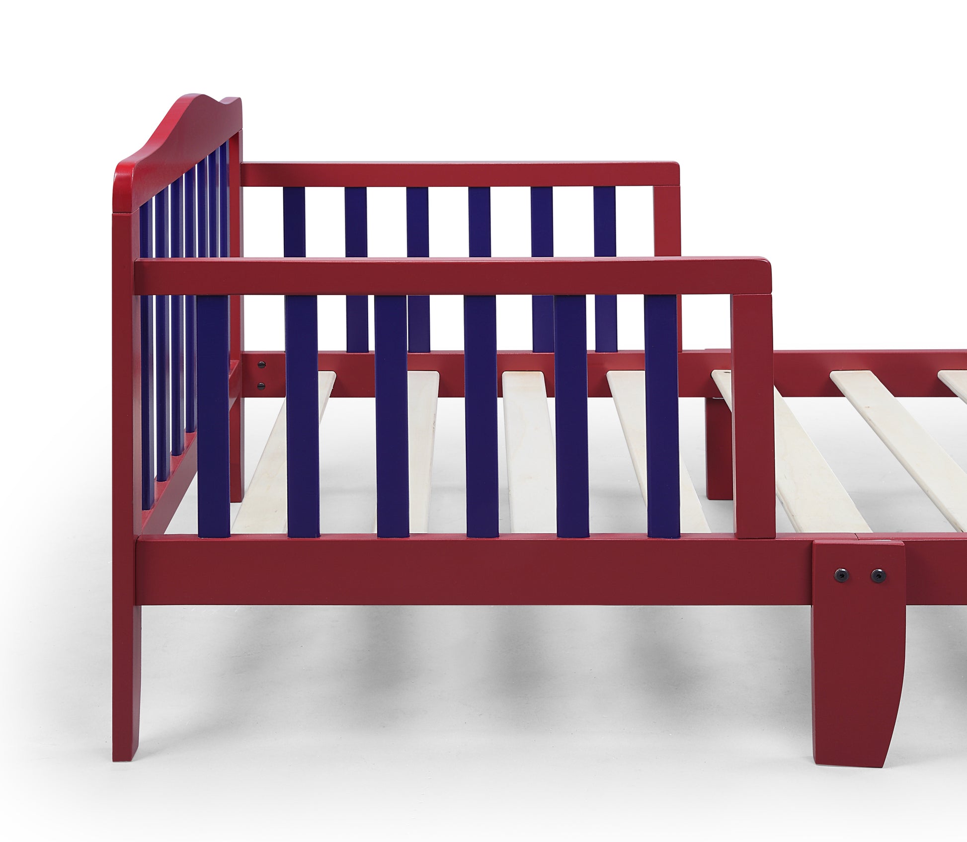 Twain Toddler Bed Red Blue Red Solid Wood