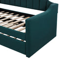 Upholstered Twin Daybed With Trundle,Green Old Sku:Sm000218Aaf Green Upholstered