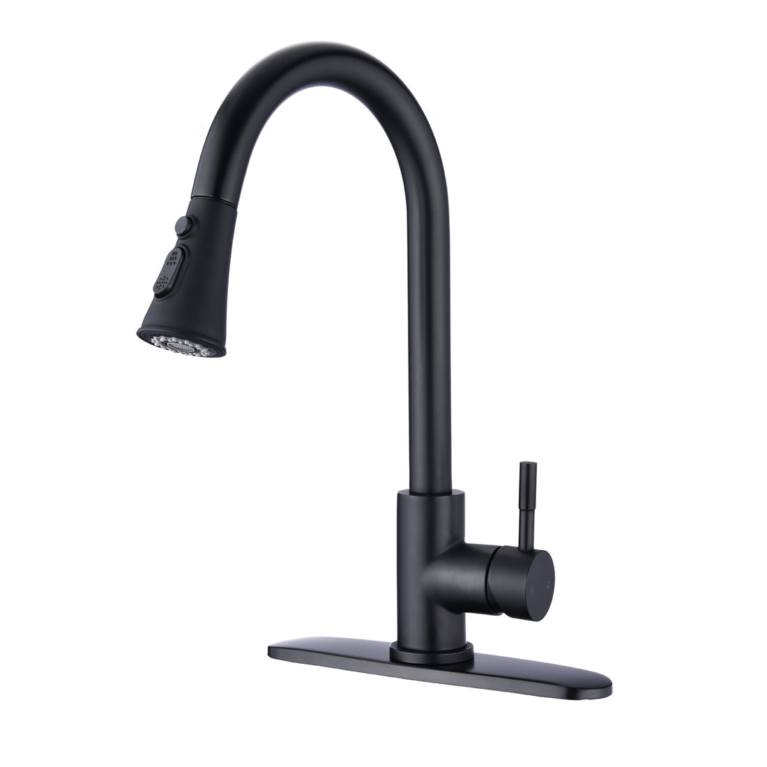 Pull Down Kitchen Faucet With Sprayer Stainless Steel Matte Black Matte Black Stainless Steel