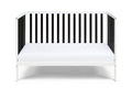 Deux Remi Island Crib White Black White Solid Wood