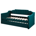 Upholstered Twin Daybed With Trundle,Green Old Sku:Sm000218Aaf Green Upholstered