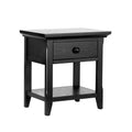 Overland Nightstand Forever Black Black Solid Wood