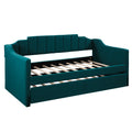 Upholstered Twin Daybed With Trundle,Green Old Sku:Sm000218Aaf Green Upholstered