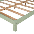 Full Size Wood Platform Bed With House Shaped Headboard Green Green Solid Wood