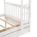 Full Over Full Bunk Bed With Ladders And Two Storage Drawers White Old Sku:Lt000365Aak White Solid Wood