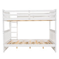 Full Over Full Bunk Bed With Ladders And Two Storage Drawers White Old Sku:Lt000365Aak White Solid Wood