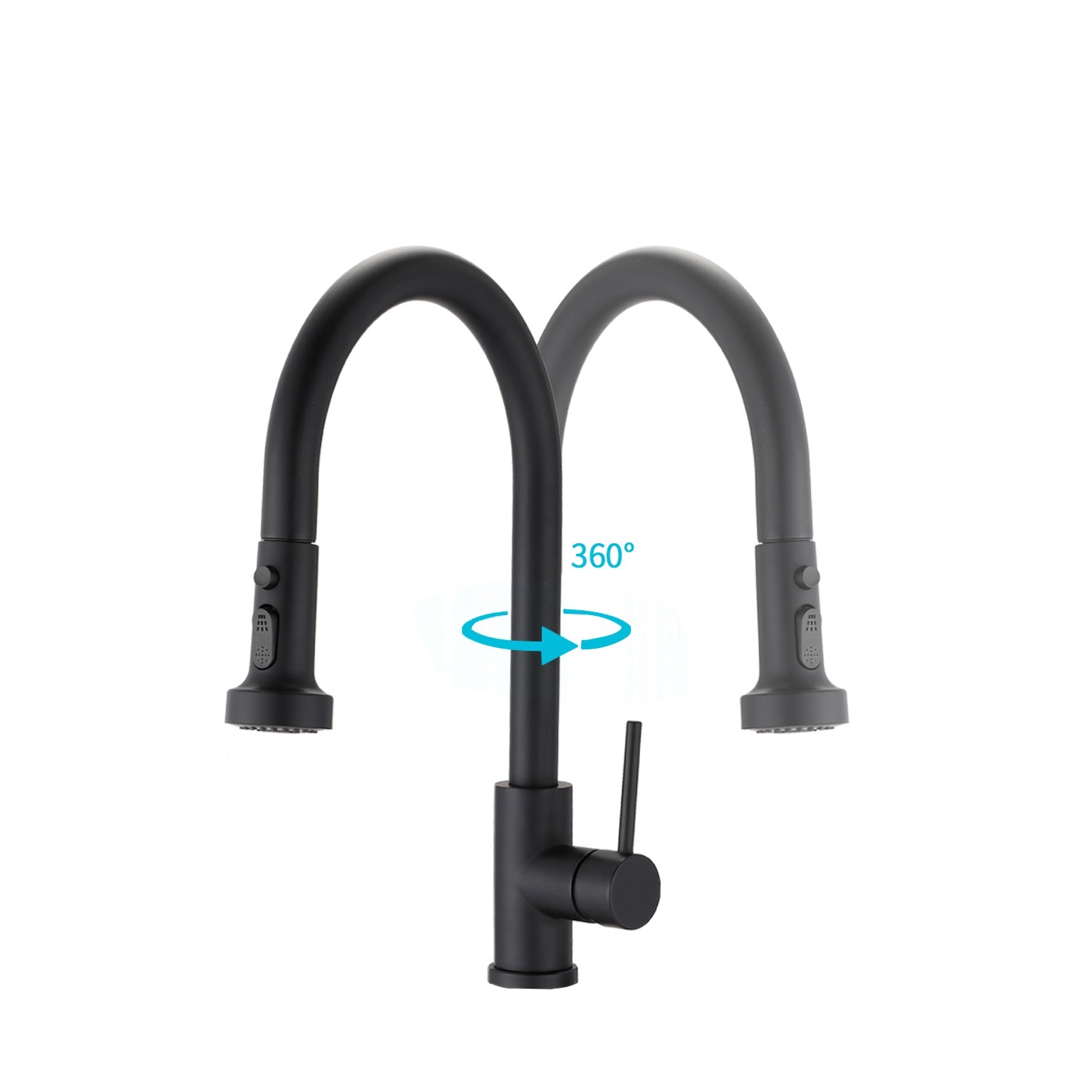 Stainless Steel Pull Down Kitchen Faucet With Sprayer Matte Black Matte Black Stainless Steel