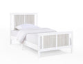 Connelly Twin Bed White Rockport Gray White Solid Wood