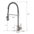 Commercial Kitchen Sink Faucet With Deck Plate Brushed Nickel Brushed Nickel Stainless Steel