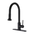 Stainless Steel Pull Down Kitchen Faucet With Soap Dispenser Matte Black Matte Black Stainless Steel